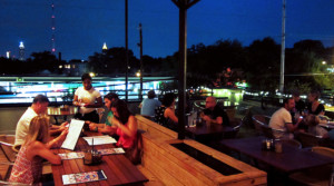 Cameli's Pizza L5P Exterior Rooftop night view Pimsler Hoss Architects