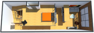 Pryor Street Lofts Redevelopment interior unit rendering