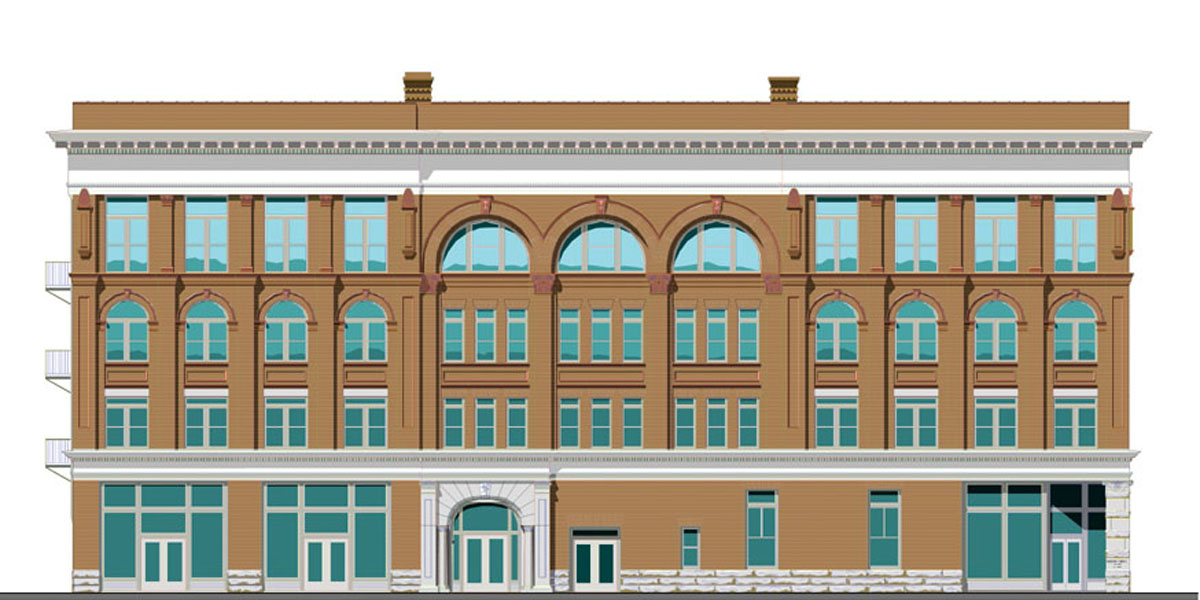 Flowers Building in Columbus, GA exterior rendering