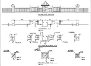 Centennial High School Stadium Gate drawings