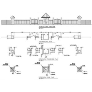 Centennial High School Stadium Gate drawings